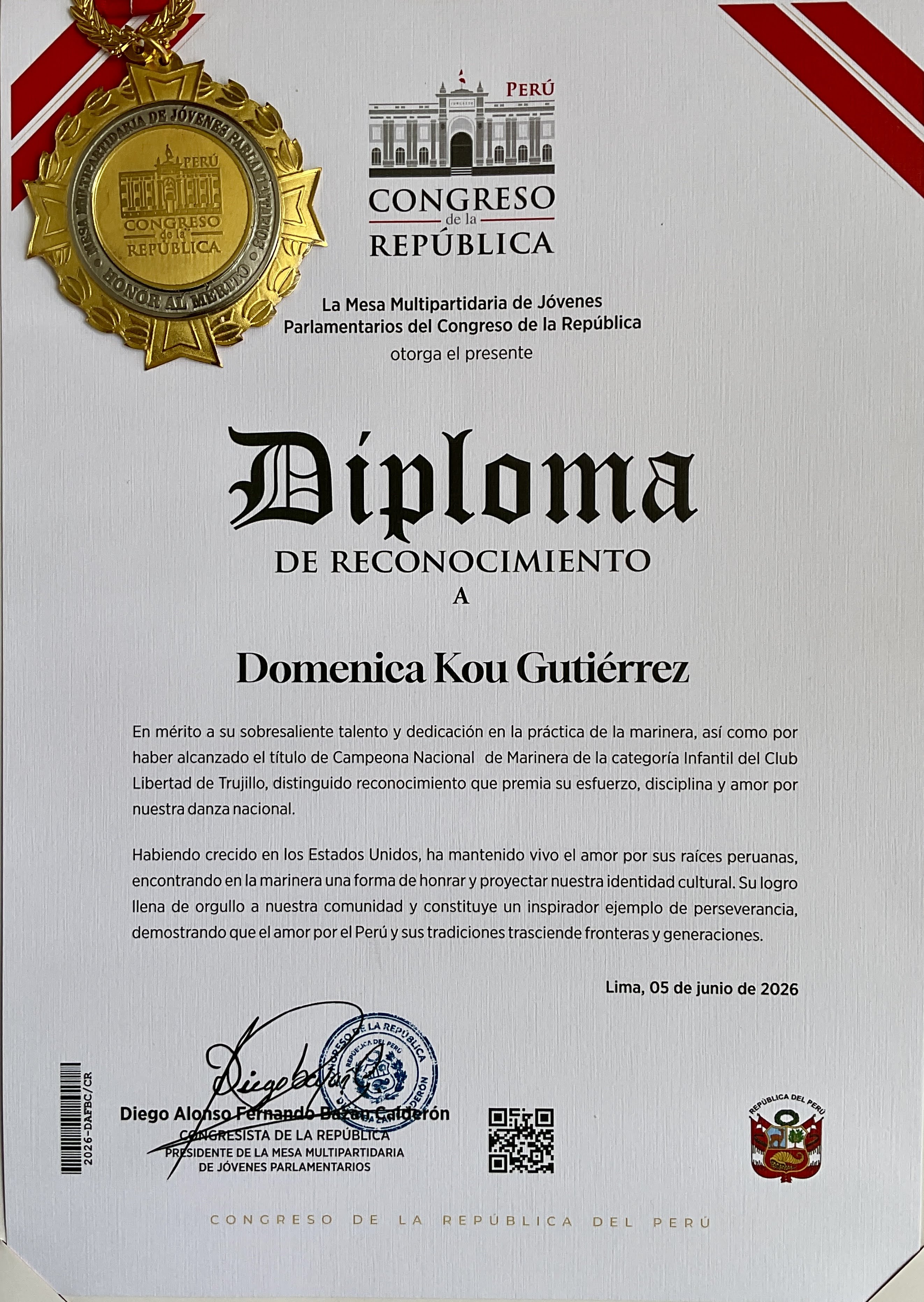 Distinction at the Congress