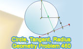 Circle, Tangent, Perpendicular, Radius