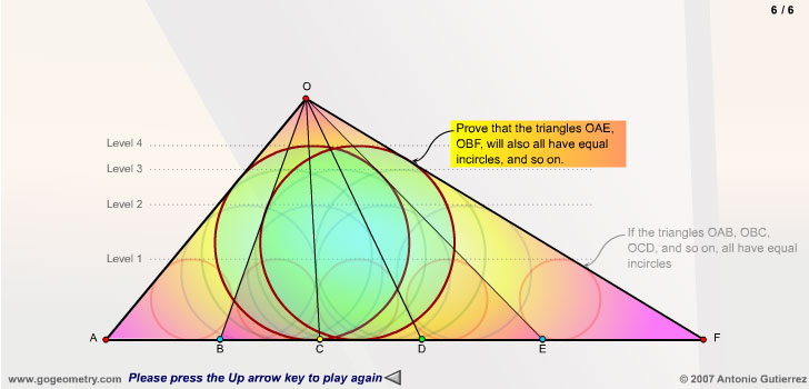 Dynamic Geometry: Equal Incircles Theorem, HTML5 Animation