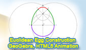 Euclidean Egg, Step-by-Step Construction. HTML5 Animation