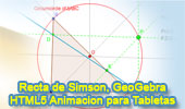 Geometría Dinámica: Recta de Simson de un triangulo. Animación interactiva para tabletas