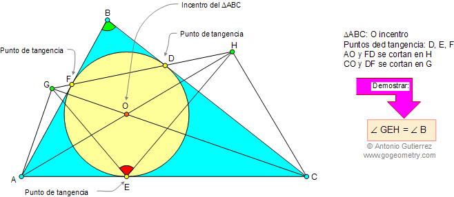 Triangulo, angulo, circunferencia inscrita