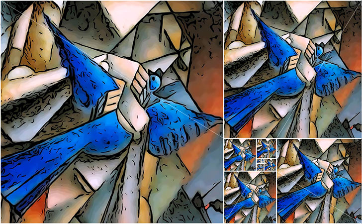 Jean Metzinger, The Blue Bird, L'Oiseau bleu (1913) by Jean Metzinger and Golden Rectangles