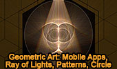 Geometric Art: Mobile Apps, Ray of Lights, Circle, Hexagon, Patterns