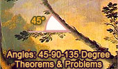 Angle 45, 90, 135, Theorems and Problems