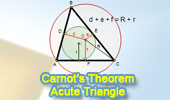 Carnot's Theorem, Acute Triangle