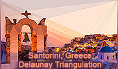 Santorini, Greece, Delaunay Triangulation