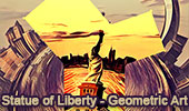 Statue of Liberty and Geometric Art, Pythagoras and Squares