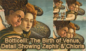 The Birth of Venus, Zephir with Chloris by Botticelli
