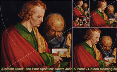 The Four Apostles: Saints John and Peter. Golden Rectangles