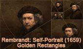 Rembrandt: Self-Portrait (1659), Golden Rectangles