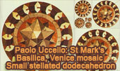 St Mark's Basilica, Venice Floor mosaic by Paolo Uccello, Small stellated dodecahedron and Golden Rectangles
