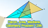 Heron Triangle Area Medians