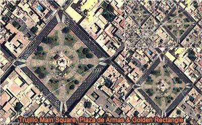Trujillo Main Square, Plaza de Armas, Peru, Golden Rectangles