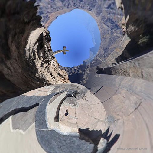 Stereographic Projection of Colca Canyon, Viewpoint 