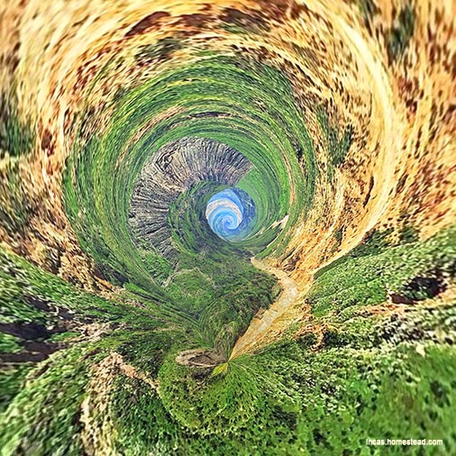 Colca Canyon, Arequipa, Peru, Stereographic projection
