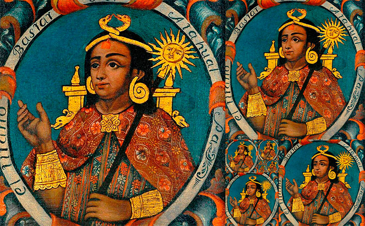 Portrait of Atahualpa, The last Inca of the Inca Empire