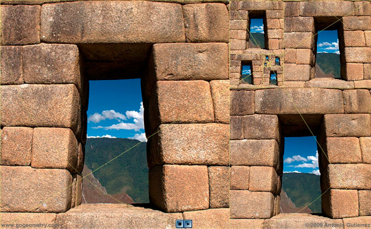 Machu Picchu Window 4 and Golden Rectangles