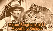 The Quipus and Hiram Bingham