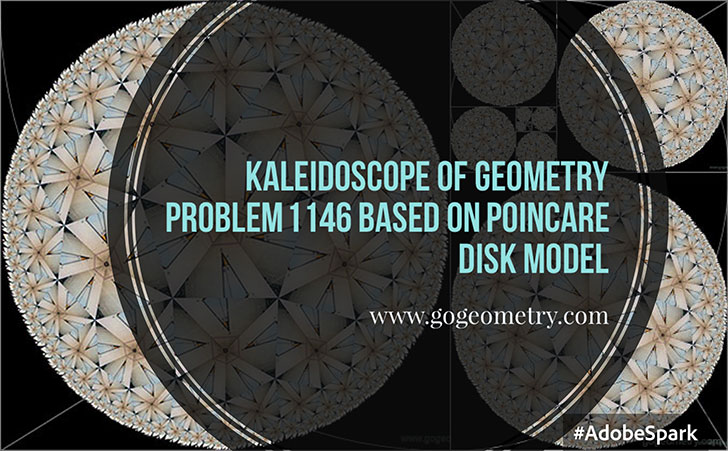 Kaleidoscope of Geometry Problem 1146 based on Poincare Disk Model. iPad Productivity Apps; Adobe Spark Post, Software