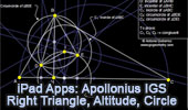 iPad Apps IGS Apollonius: Right triangle, altitude, incenters