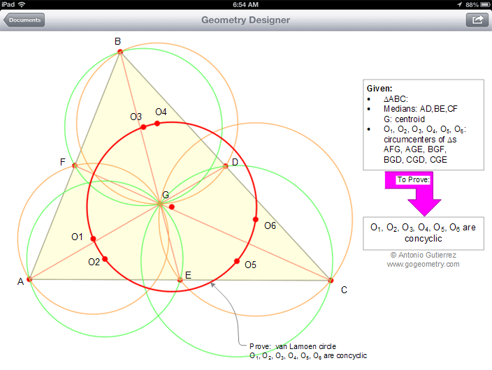 iPad Apps: Geometry Designer Illustration: Circle of van Lamoen