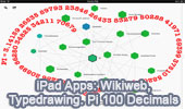 Pi Mind Map with the first 100 decimals digits. Made with TypeDrawing and Wikiweb for iPad