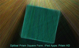 Optical Prism with Square Form. Scene created using Prism HD for iPad