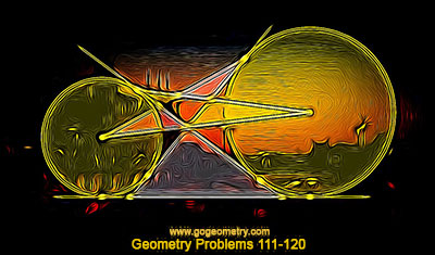 Geometry Problems 111-120, Circles, Common Tangent, Area