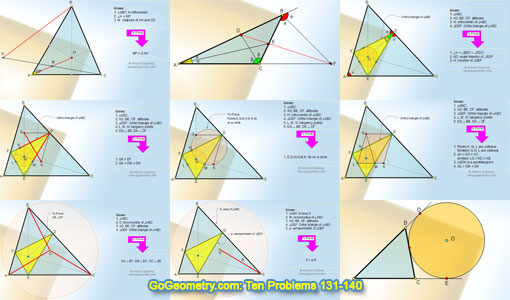 Ten Geometry problems 131-140