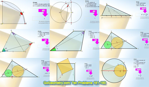 Ten Geometry problems 181-190
