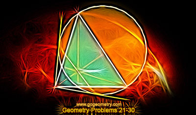 Geometry Art Problem 21-30, Triangle, Altitude, Circle, Diameter, Tangent
