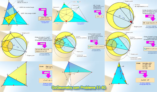 Ten Geometry problems 51-60