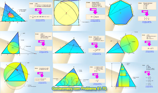 Ten Geometry problems 61-70