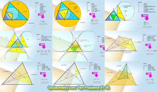 Ten Geometry problems 81-90