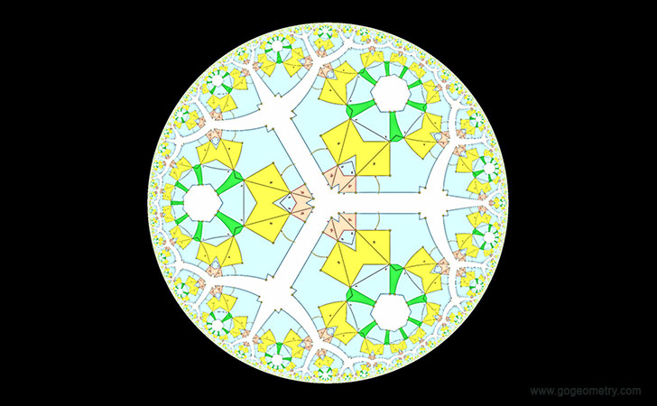 Hyperbolic Kaleidoscope: Geometry Problem Art 1338