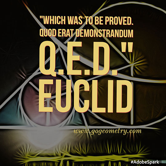 Euclid Math Geometry Quote Q.E.D.