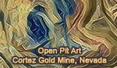 Geometric Art: Cortez Gold Mine, Open-Pit mine, Nevada