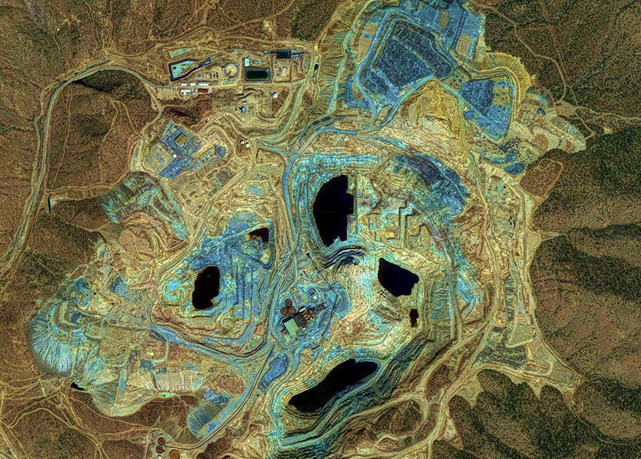 Mineral Park Copper Mine, Kingman, AZ, Open Pit Mining Art