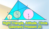 Right triangle, altitude, incircle, inradii