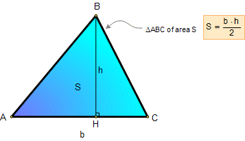 Triangle area base, altitude
