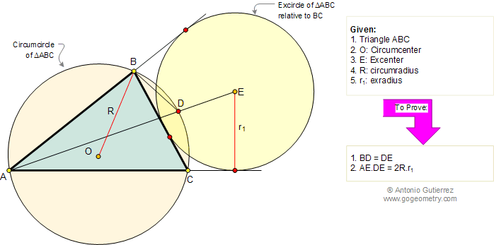 Triangle, Exradius, Circumradius