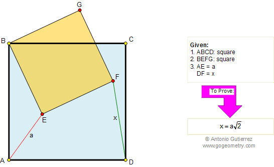 Geometry problem 189 about squares