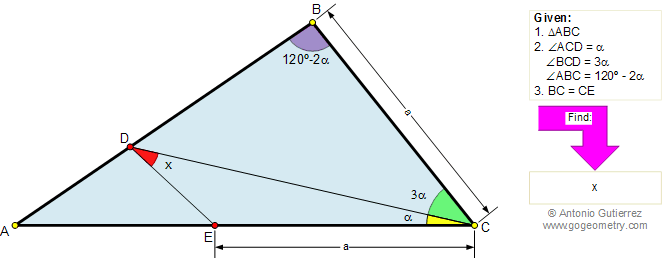 Problem 210: Triangle, auxiliary lines