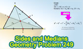 Triangle sides, medians, squares