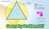 Problem 257: Equilateral triangle, circumcircle