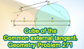 Cube of the external common tangent