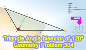 Triangle and angle bisector of 120 degrees