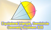Equilateral triangle and semicircle