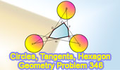Problema de Geometría: Equal circles, Tangents, Hexagon